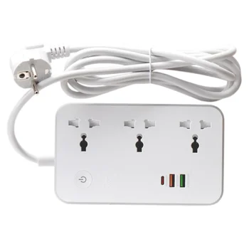 Ổ cắm kéo dài thông minh Wifi Rạng Đông OC08.WF.USB 3C/10A 2500W OC08.WF.USB 3C/10A