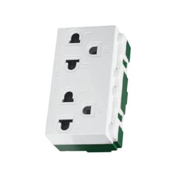 Hạt ổ cắm đôi 3 chấu ngang Tiến Phát OC3/2WN OC3/2WN