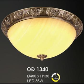 Đèn Ốp Trần Đồng Ø400*H130 Led 36W, 3 chế độ ánh sáng OĐ 1340