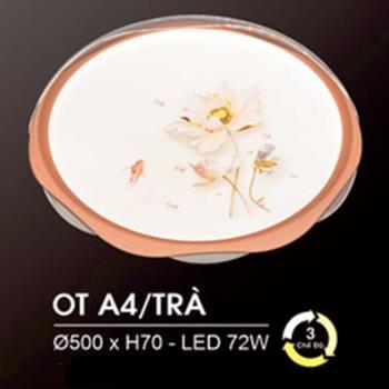 Đèn Ốp Trần Led 72W, Ø500*H70 OT A4 TRÀ