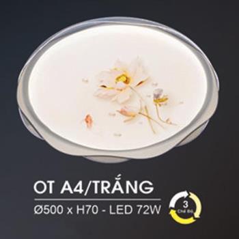 Đèn Ốp Trần Led 72W, Ø500*H70 OT A4 TRẮNG