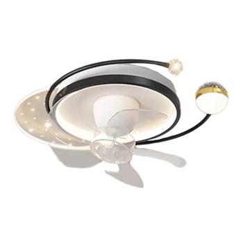 Đèn quạt đảo ốp trần LED 3 CĐ - L600*W500 vỏ đen OTQ83104DEN