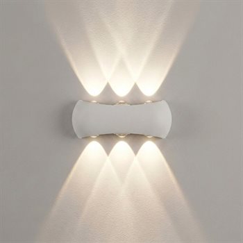 Đèn Led gắn tường ngoài trời KingLed LWA8032 Vỏ trắng-ánh sáng vàng LWA8032