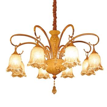 Đèn chùm sứ và thủy tinh cao cấp hình bông hoa 8 tay 870mm Venus PC9262/8 PC9262/8
