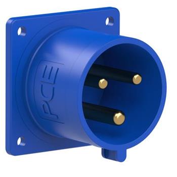 Phích cắm công nghiệp âm 3 pha PCE dạng thẳng F623-6 32A IP44 F623-6