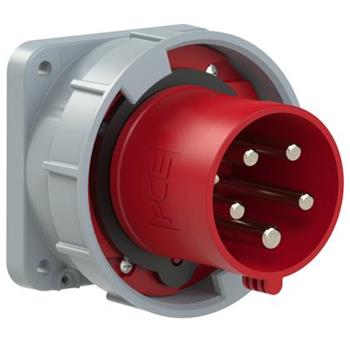 Phích cắm công nghiệp âm 5 pha PCE dạng thẳng F635-6 63A IP67 F635-6