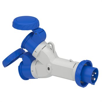 Ổ Nối 2 Ngã công nghiệp 1 pha Schneider 2P+E 16A 230V IP67 PKZM703