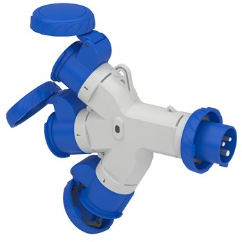 Ổ Nối Ba Ngã công nghiệp 1 pha Schneider 2P+E 16A 230V IP67 PKZM709