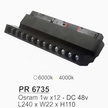 Đèn ray nam châm Sano L240*W22*H110 - Osram 1W*12 - DC 48V PR 6735