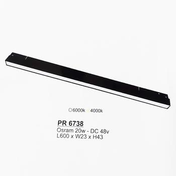 Đèn ray nam châm Sano L600*W23*H43 - Osram 20W - DC 48V PR 6738