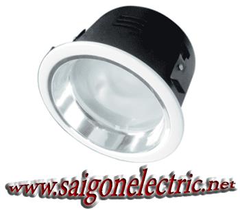 Bộ đèn downlight gắn âm 1xRxS7 bóng ngang có kiếng PRDF202RS7