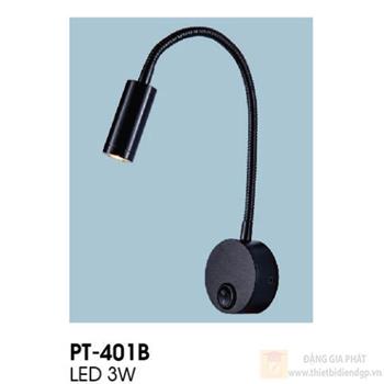 Đèn chiếu điểm Led 3W Vỏ Đen Gắn Tường PT-401B