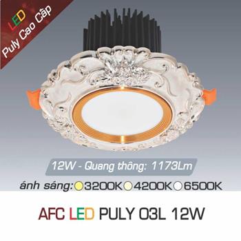Đèn âm trần trang trí Anfaco AFC PULY 03L Led 12W PULY 03L Led 12W