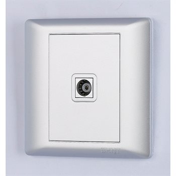 Bộ ổ cắm Tivi đơn CHINT NEW7-G20108A Silver NEW7-G20108A