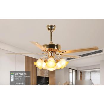 Quạt trần đèn Sano 5 cánh QĐ 7928/5 - E27*5 QĐ 7928/5