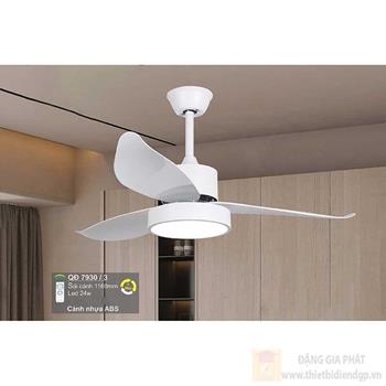 Quạt đèn Sano cánh nhựa ABS 1160 mm - LED 24W - 3 màu ánh sáng QĐ 7930/3