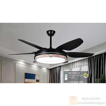 Quạt đèn Sano cánh nhựa ABS 1320 mm - LED 48W - 3 màu ánh sáng QĐ 7933/6