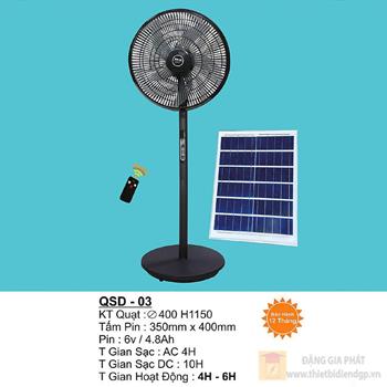 Quạt sạc điện & Năng Lượng Mặt Trời Ø400*H1150 QSD-03