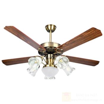 Quạt đèn trang trí Andora 5 cánh gỗ W1320 x H650 - E27*6 QT-1005/5+1