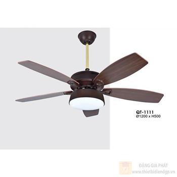 Quạt trần đèn 5 cánh gỗ Veronia QT-1111 Ø1200 x H500 QT-1111