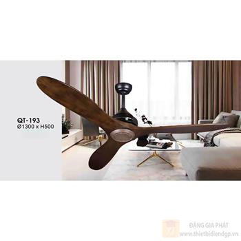 Quạt trần 3 cánh gỗ Veronia QT-193 Ø1300 x H500 QT-193