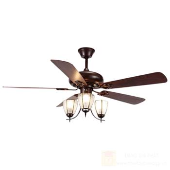 Quạt đèn trang trí Andora 5 cánh gỗ W1320 x H650 - E27*3 QT-2018/3