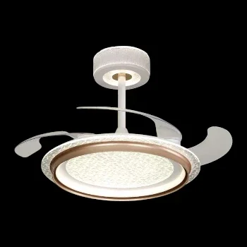 Quạt trần đèn cánh xếp Veronia QT-2235 Ø500 x H500 QT-2235