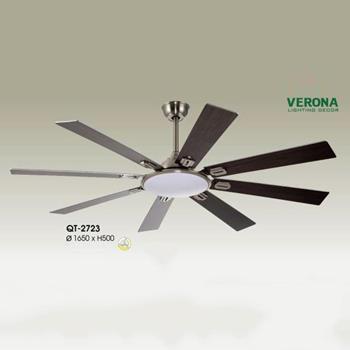 Quạt trần Verona 8 cánh QT-2723 Led 3 màu Ø1650*H500 QT-2723