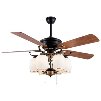 Quạt trần đèn 5 cánh gỗ Veronia QT-2833 Ø1320*H500 QT-2833