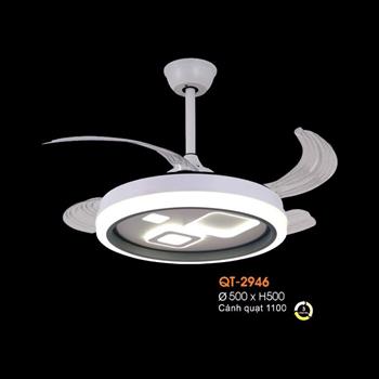Quạt đèn Verona Ø500*H500, cánh quạt 1100 - ánh sáng 3 màu QT-2946