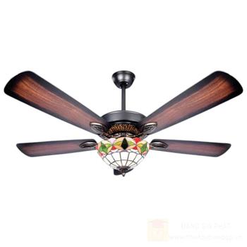 Quạt đèn trang trí Andora 5 cánh gỗ W1320 x H650 - E27*3 QT-5011