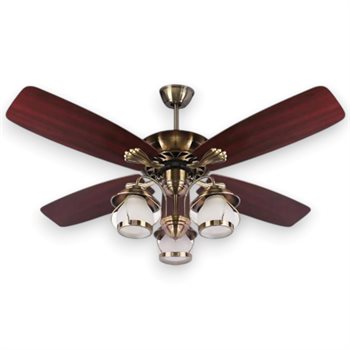 Quạt trần đèn 5 cánh gỗ Veronia QT-603 Ø1200 x H750 QT-603