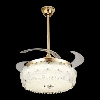 Quạt trần đèn cánh xếp Veronia QT-6096 Ø500*H500 QT-6096