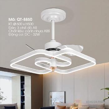 Quạt đèn cánh nhựa ABS Verona Ø600 x H500 - Động cơ DC-32W - ánh sáng 3 chế độ QT-8850