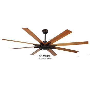 Quạt trần Verona 8 cánh QT-9830BK Ø1830*H500 QT-9830BK
