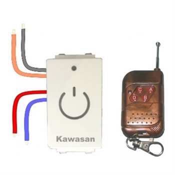 Hạt điều khiển từ xa âm tường có remote Kawasan RF02PNW-RM01B RF02PNW-RM01B