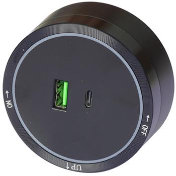 Bộ ổ cắm cao cấp Duhal (chất liệu PC + Aluminum có led ) USB + Type C SxB651
