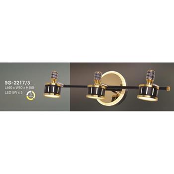 Đèn soi gương Hufa L460*W80*H150, 5W*3, 3 màu ánh sáng SG-2217/3