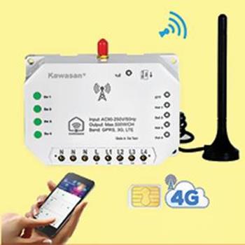 Công tắc thông minh kawasan dùng sim 4G không wifi SK04-4G