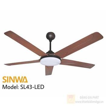 Quạt trần 5 cánh nhựa Sinwa SL43_LED SL43_LED