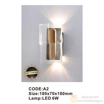 Đèn tường trong nhà Slister 180*70*180mm - LED 6W A2