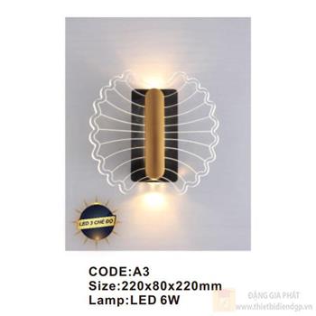 Đèn tường trong nhà Slister 220*80*220mm - LED 6W A3
