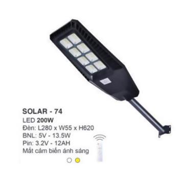 Đèn đường năng lượng mặt trời euroto led 200W SOLAR-74