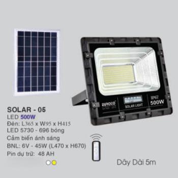 Đèn pha năng lượng mặt trời euroto led 500W SOLAR-05