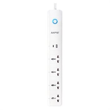 Ổ cắm di động Smart power strip wifi MPE 10A (Type A: 5V-2.4A Type C-PD: 22W) SPS3
