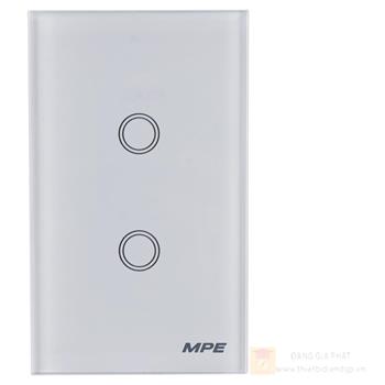 Mặt 2 công tắc chữ nhật MPE SW2/SC