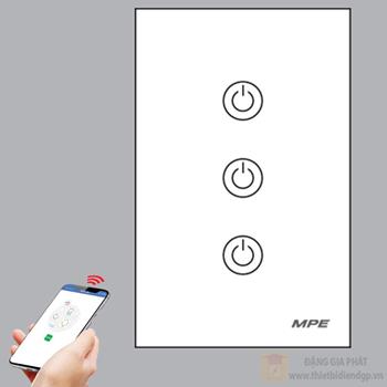 Mặt 3 công tắc chữ nhật Zigbee SW3/ZB