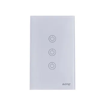 Mặt 3 công tắc MPE chữ nhật Zigbee SW3/ZB