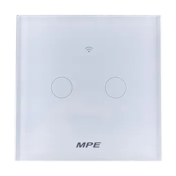 Mặt 2 công tắc MPE wifi (vuông) SWV2/SC