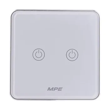 Mặt 2 công tắc MPE vuông Zigbee SWV2/ZB